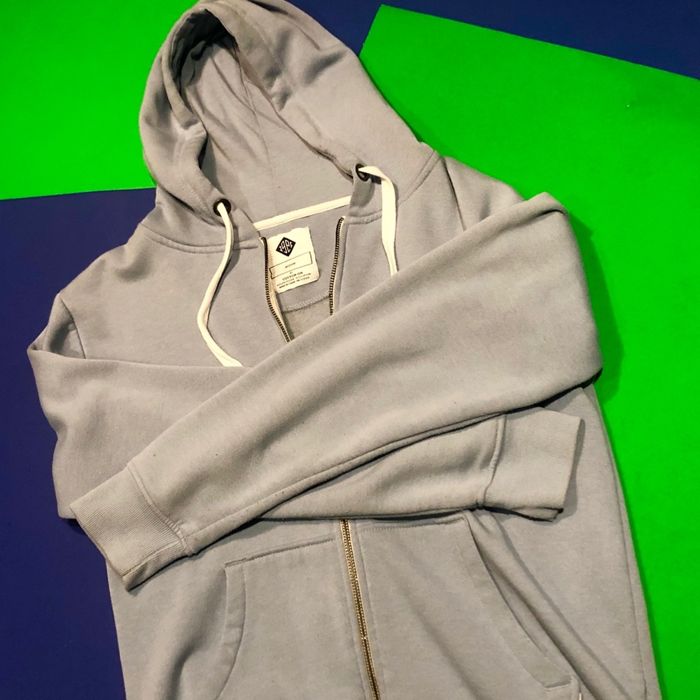 Baby Blue Zip Up Hoodie